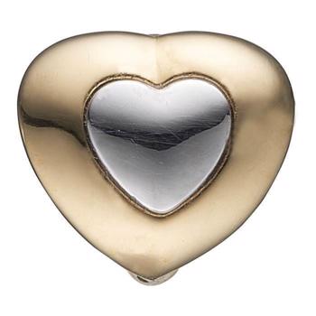 Christina Collect gold-plated Be Mine Glittering heart with small silver heart in the middle, model 650-G41